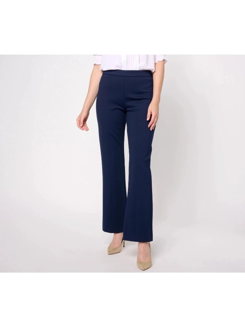 Susan Graver Bootcut Pants 4X Modern Essentials Reg Smart Ponte Navy Corporate
